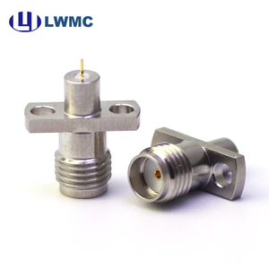 Conector de 2 orificios para montaje en panel, transmisión de <span class=keywords><strong>señal</strong></span> RF para microondas, compatible con adaptador de desmontaje de brida de doble interfaz con sellado - Product Image 2