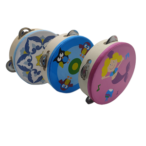 Tambourins lumineux LED personnalisés à prix d'usine - Métal et bois certifiés CE & EN71, diamètre 10 cm, OEM/ODM disponible, logo personnalisé - Product Image 6