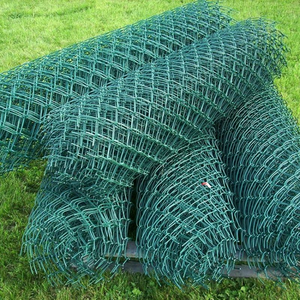 Malla de Alambre Cyclone con Recubrimiento de PVC, Malla de Alambre de Eslabones con Orificios en Forma de Diamante, Rollo de Malla Metálica, Malla de Alambre para Cercas, Malla de Alambre de Acero Galvanizado de Alta Resistencia - Product Image 2