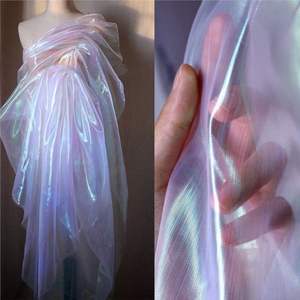 Magnifique organza irisé, un tissu très transparent disponible en sept couleurs, utilisé pour les bijoux, les robes de princesse et les costumes de spectacle. - Product Image 2
