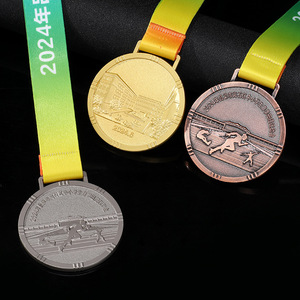 Vente chaude 3D métal or argent bronze médaille commémorative en cours d'exécution - Product Image 5