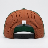 Gorra Deportiva Personalizada de 5 Paneles con Visera Plana, Logotipo en Parche, Gorra con Cuerda, Gorras para Hombre, Gorra de Golf con Orificios Cortados con Láser
