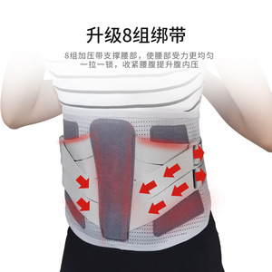 Cinturón de soporte lumbar mejorado con 8 correas para protección de la cintura y alivio del dolor, uso deportivo unisex - Product Image 1