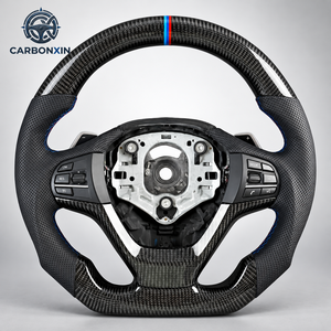 Volant personnalisé pour BMW E92 F30 F10 E60 F31 F82 E61 E90 E39 E70 E46 F22 E53 F80 F48 F01 F32 F36 F07 F93 E87 en fibre de carbone - Product Image 2