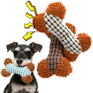 Juguete Masticable para Perros de Peluche con Sonido, Entrega Rápida, Material Seguro y No Tóxico, en Forma de Hueso, para Perros Pequeños y Medianos - Product Image 1