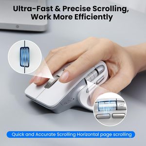 Souris ergonomique rechargeable OEM 8D Light Rgb, souris sans fil BT 2.4Ghz multi-appareils pour PC, ordinateur portable, maison, bureau - Product Image 4