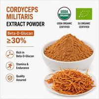 USDA Biologisch Cordyceps Militaris Extract Poeder 20% Beta-D-Glucan, Hoge Kwaliteit Vruchtvormende Lichamen voor Energie & Vitaliteit