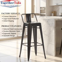 Chaises et tables en fer pour comptoir de club, cuisine industrielle, salle à manger, chaises hautes avec repose-pieds, tabouret de bar haut en métal moderne pour salon