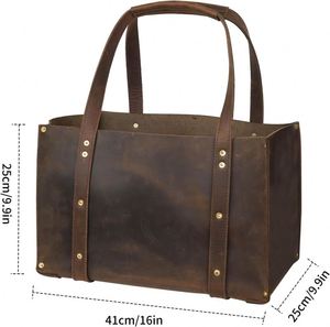 Sac de transport robuste en tissu Oxford BSCI pour bûches de bois de chauffage, grand sac fourre-tout pour le camping et les bûches d'intérieur - Product Image 2