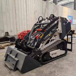 Mini-chargeuse compacte à chenilles avec moteur CE/EPA, commande PLC, boîte de vitesses, roulement, pompe, souffleuse à neige et godets – Livraison gratuite - Product Image 2