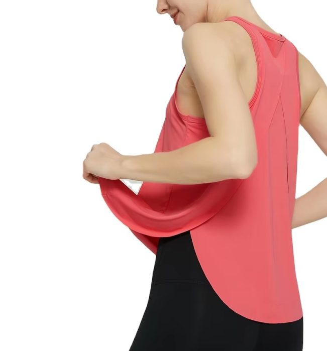 Sleeveless Women's Sports Top for Running Fitness Yoga-Summer Blouse Beautiful Back Split Breathable Tank Top