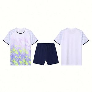 Uniformes de Fútbol Azules de Talla Grande, Camisetas de Fútbol Transpirables de Secado Rápido, 100% Poliéster, Ropa Deportiva - Product Image 3