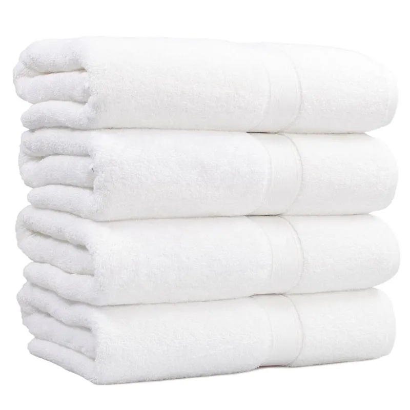 उच्च गुणवत्ता 600gsm 100% कपास 5 स्टार स्नान तौलिया चीन कारखाने होटल स्पा सफेद कपास तौलिया