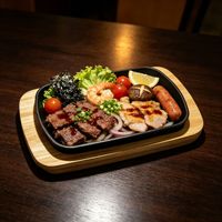Plaque de cuisson rectangulaire commerciale en fonte à surface striée, type Teppanyaki, pour restaurant, steak, barbecue, service et ustensiles de cuisine