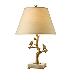 Meredith Nordic Đèn trang trí nội thất đèn bàn hiện đại phòng khách sạn biệt thự cổ sang trọng bằng đồng đá Cẩm Thạch Phong cách Trung Quốc Đèn bàn - Product Image 1