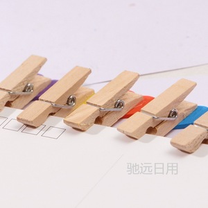 Mini clips de madera en forma de corazón de 3,5 cm, coloridos, para pared de fotos, adornos decorativos para el hogar - Product Image 4