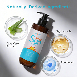 Gel <span class=keywords><strong>douche</strong></span> hydratant après-soleil à l'aloe vera, 300 ml, prix d'usine, combat les dommages causés par les UV, hydrate la peau - Product Image 4
