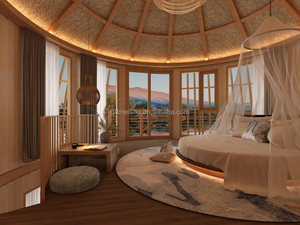 Cage à oiseaux de luxe personnalisée, grande maison d'arbre artificielle, structure en acier préfabriquée imperméable pour hôtels, villas, style victorien - Product Image 4