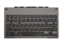 Clavier sans fil rechargeable miniature avec rétroéclairage LED, pliable en deux parties avec support, pour téléphone portable, tablette, universel