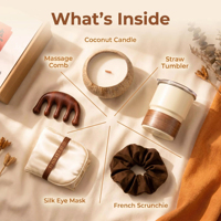 Coffret Cadeau Relaxation : Bougie Parfumée, Tasse de Voyage – Kit de Soins Personnels Minimaliste Moderne pour Femme, Fête des Mères, Nouvel An, Noël