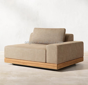 تصميم فاخر منجد وسادة سميكة من خشب الساج وحدات - Product Image 5