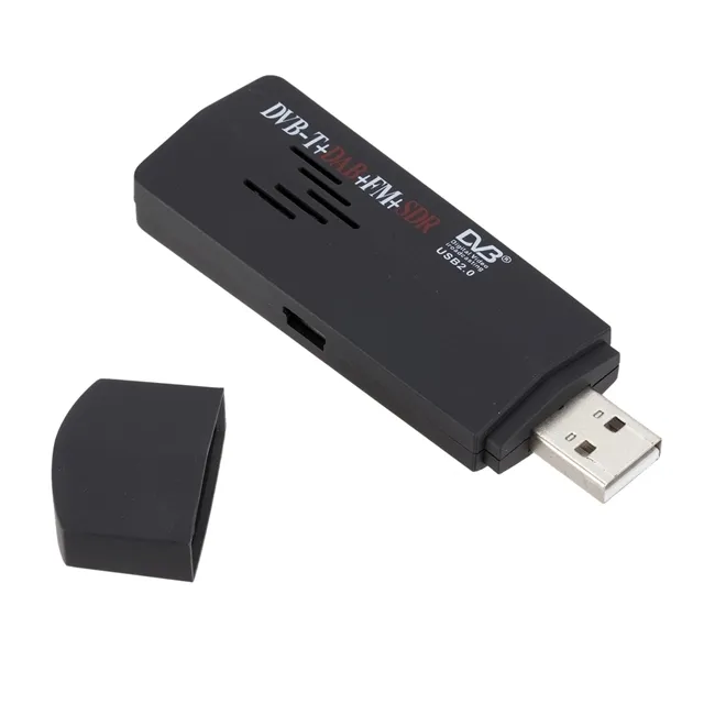 USB FM HDTV TV Tuner alıcısı sopa RTL2832U + USB2.0 dijital DVB-T SDR + DAB + R820T