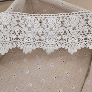 LACE DOG Borde blanco de alta calidad Ajuste de encaje de guipur 3 yardas Encaje festoneado de algodón Estilo vintage Excelentes aplicaciones de laminado - Product Image 3
