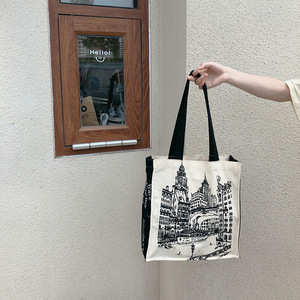 Sac en toile de coton écologique, sac d'épicerie, toile pour <span class=keywords><strong>Shopping</strong></span> de plage, nouvelle collection 2020 - Product Image 6
