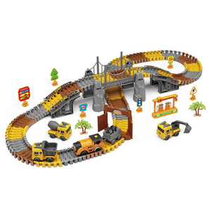 <span class=keywords><strong>Circuit</strong></span> de course de voitures électriques 174 pièces, ensemble de pistes flexibles, jouet de <span class=keywords><strong>circuit</strong></span> en plastique avec 4 voitures de construction pour garçons - Product Image 1