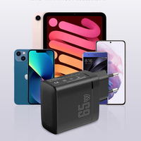 Chargeur mural USB Type-C PD GaN 65W Shenzhen Lvxiangyuan, adaptateur de voyage à charge rapide, prise EU, certifié CE RoHS ERP REACH