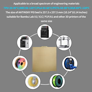 Envío gratis en EE. UU. Placa de construcción Antinsky para Bambu Lab P2S/A1 mini, PEI 257*257mm/184*184mm, cama caliente texturizada de acero de doble cara con resorte - Product Image 4