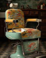 Chaise de coiffure hydraulique de style vintage antique pour salon de beauté, mobilier commercial 2024, design moderne