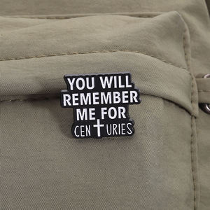 ロックンロールバンドエナメルピン音楽歌詞引用ブローチパンクスタイルラペルバッジジュエリーギフト友人ファンへのギフト - Product Image 3