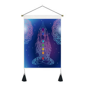 35*50cm Sieben Chakra Wandbehang Wandteppich Abstrakte Buddha Phase Tapisserie Kunst Yoga Wandteppiche Für Schlafzimmer Büro Dekorationen - Product Image 2