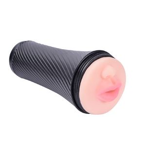 Jouets sexuels pour adultes : Masturbateur manuel type 'Airplane Cup' avec fonctions de léchage de langue, de simulation buccale et anale - Product Image 5