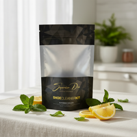Pochette personnalisée avec fenêtre transparente et fermeture éclair refermable pour aliments, en PE de qualité alimentaire, imprimée en héliogravure, logo estampé or, sac réutilisable