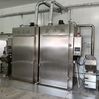 Four à fumage automatique industriel, machine à fumer la viande et les saucisses pour les usines de transformation alimentaire
