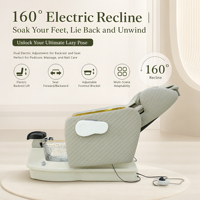 Fauteuil de pédicure spa de luxe en gros d'usine avec massage par pétrissage, personnalisable en métal et cuir, équipement professionnel