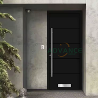 Porte blindée européenne pour maison, porte d'entrée extérieure, porte de sécurité, design moderne, porte en acier et aluminium pour hôtel