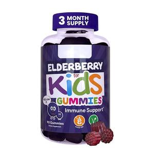 Gomitas de apoyo inmunológico veganas OEM, Baya de saúco de Sambucus orgánico con vitamina C Zinc para adultos, suplemento alimenticio para niños, forma de caramelo - Product Image 1