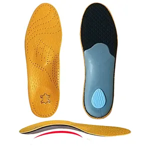 High Quality Leather Orthotics Insole for Flat Foot Arch Support 25mm Orthopedic Comfort Insoles for Men and Women HA00842