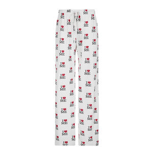 Pantalon de détente respirant à imprimé Lettre d'amour - Coupe droite oversize taille basse pour la maison et les loisirs - Product Image 5