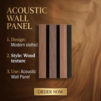Panneau acoustique en bois à lattes, couleur et taille personnalisées, en MDF et fibre de polyester, grille absorbante du son pour studio, home cinéma, décoration murale