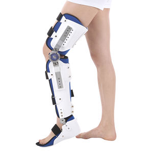 Cómodo soporte de rodilla de neopreno con tirantes angulares de articulación con bisagras Fijador de compresión transpirable para rehabilitación de artritis - Product Image 4