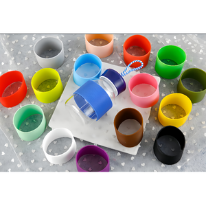 مخصصة سيليكون الأكمام واقية مخصصة سيليكون شمعة كوب زجاجة مطاطية لحماية - Product Image 2