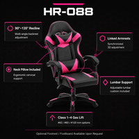 Chaise de jeu en cuir réglable en hauteur pour les salles à thème des hôtels d'e-sport |   Inclinaison réglable, coloris personnalisé, éclairage intérieur complet
