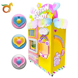Automatic Windows Cleaning Function Small Automatic Vending Cotton Candy Making Machine