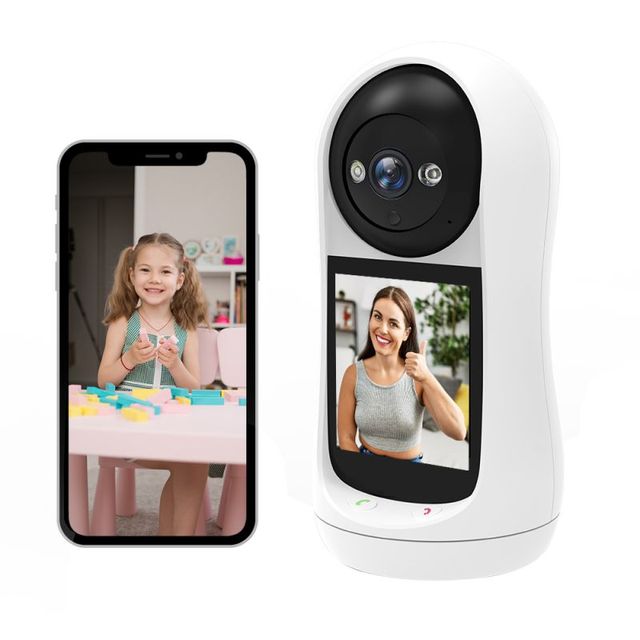 Video Call 3MP Baby Monitor Camera with 2.8 Inch IPS Display Pan-Tilt 360 Viewing ICSEE WiFi Camera Human Detection AI Alarm