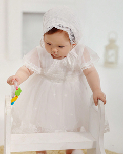 Vestido de <span class=keywords><strong>bautizo</strong></span> <span class=keywords><strong>para</strong></span> bebé recién nacido, vestido de bautismo de encaje <span class=keywords><strong>para</strong></span> niña, <span class=keywords><strong>vestidos</strong></span> <span class=keywords><strong>para</strong></span> <span class=keywords><strong>niñas</strong></span> pequeñas, conjunto de ropa blanca, vestido con sombrero - Product Image 3