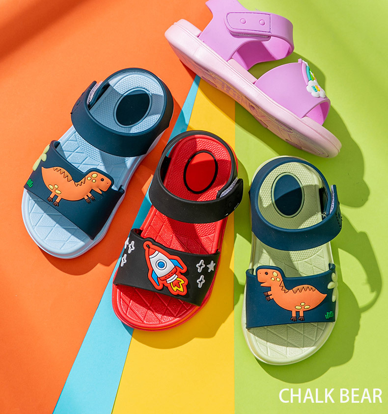 Children Cartoon Sandals Soft Bottom Boys Girls Beach Shoes Kids Slippers Shoes